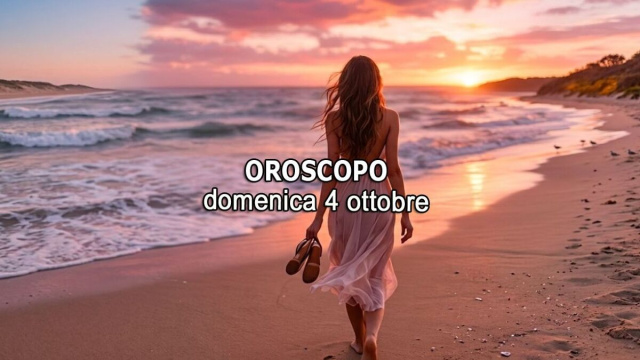 Locandina per l'oroscopo di domenica 4 ottobre 2026 - &copy; Gemini IA.