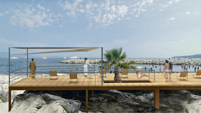 Napoli, una maxi piattaforma in legno per il mare e per tuffi ... &copy; Creative Commons