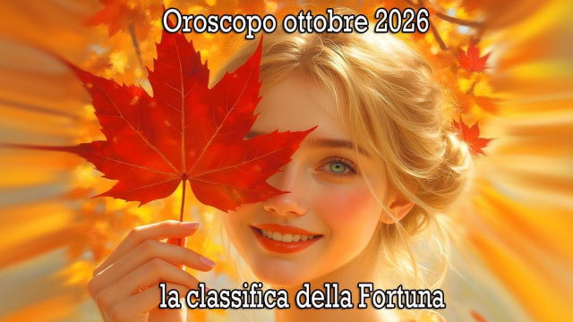 Locandina per l'oroscopo della fortuna di ottobre 2026 - &copy; Pixabay IA.
