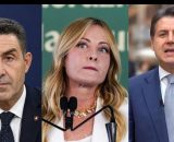 Roberto Vannacci, Giorgia Meloni e Giuseppe Conte (&copy; Facebook)