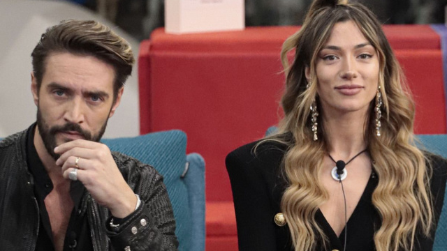 Alex Belli e Soleil Sorge &copy; Canale 5.