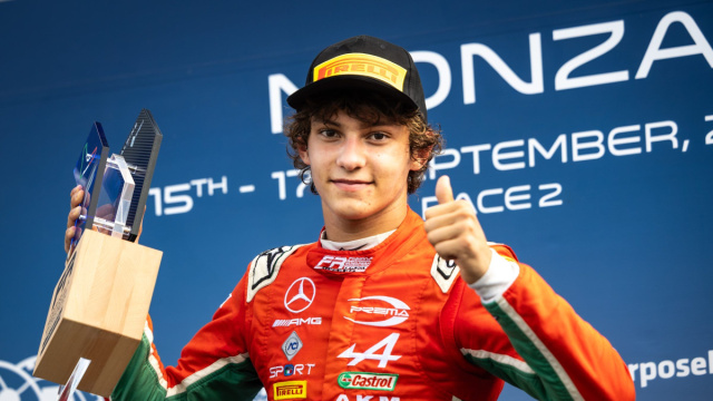 Andrea Kimi Antonelli vince Gara 2 a Monza e allunga nella Formula ... &copy; Creative Commons