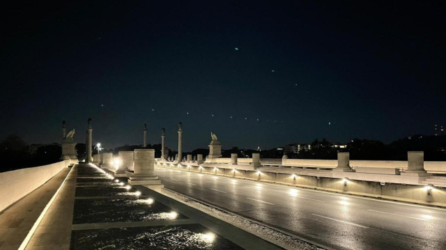Ponte Flaminio si accende: nuova luce sul travertino e percorsi ... &copy; Creative Commons