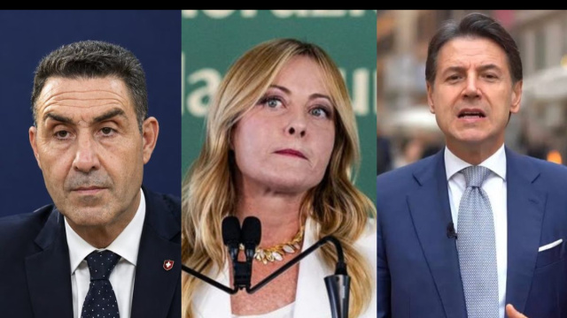 Roberto Vannacci, Giorgia Meloni e Giuseppe Conte (&copy; Facebook)