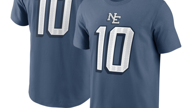 T-shirt da uomo Nike Drake Maye blu New England Patriots Rivalries ... &copy; Creative Commons