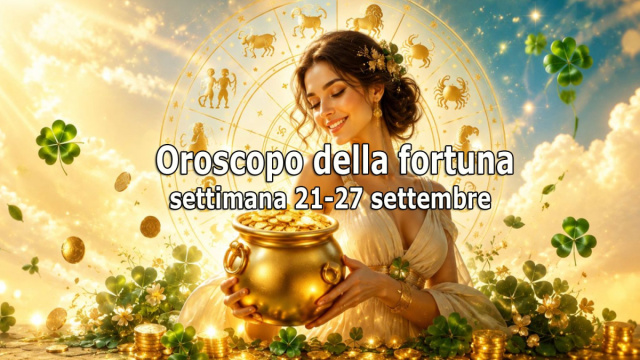 Locandina per l'oroscopo della fortuna, settimana 21-27 settembre 2026 - &copy; Gemini IA.