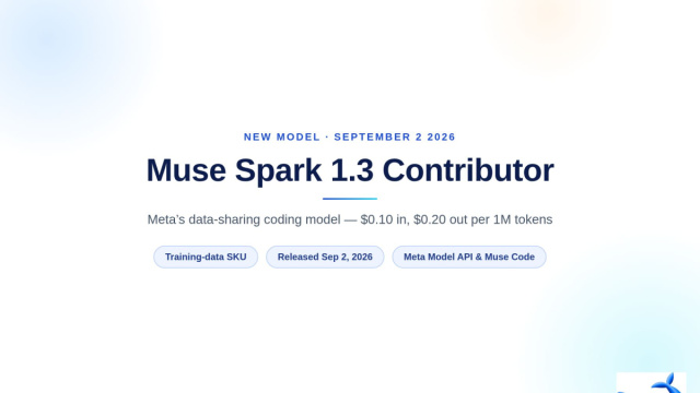 Muse Spark 1.3 Contributor: $0.10 coding, paid with data &copy; Creative Commons