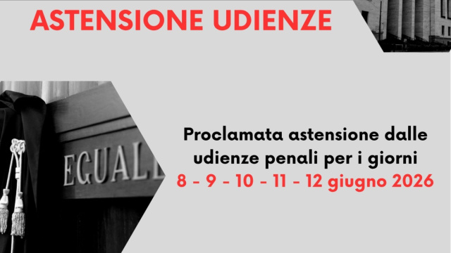 ASTENSIONE 8 - 9- 10 - 11 - 12 GIUGNO 2026 - Camera Penale di Milano &copy; Creative Commons