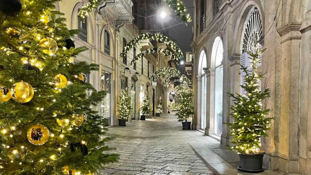La Rinascita di Via Spiga: nuove camelie illuminate per Natale &copy; Creative Commons