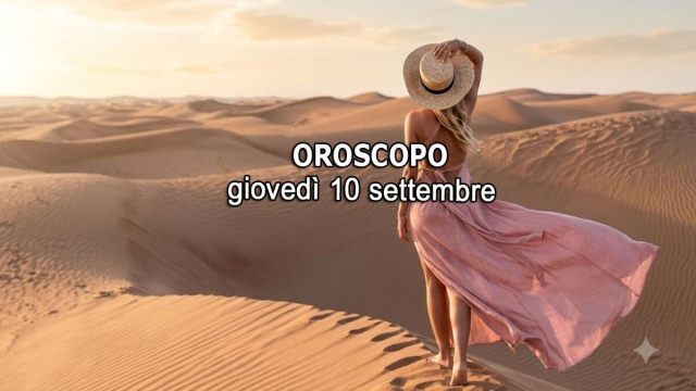 Locandina per l'oroscopo di gioved&igrave; 10 settembre 2026 - &copy; Gemini IA.
