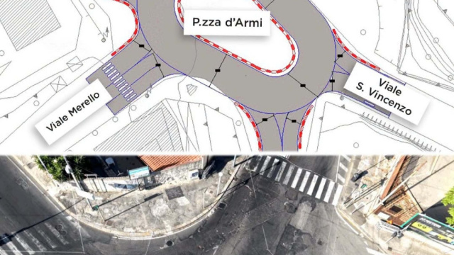 Nuova rotatoria sperimentale in piazza d'Armi a Cagliari &copy; Creative Commons