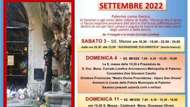 PROGRAMMA FESTA SANTA ROSALIA A MONTEPELLEGRINO - Santuario di ... &copy; Creative Commons