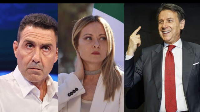 Roberto Vannacci, Giorgia Meloni e Giuseppe Conte (Facebook)