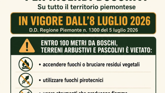 Stato di massima pericolosit&agrave; per incendi boschivi - Comune di ... &copy; Creative Commons