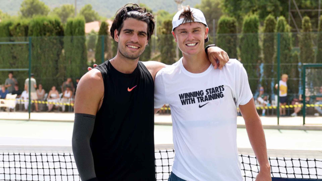 Carlos Alcaraz, Holger Rune train together in Murcia; View best ... &copy; Creative Commons