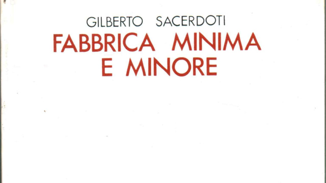 Fabbrica minima e minore - Gilberto Sacerdoti (Pratiche Editrice ... &copy; Creative Commons
