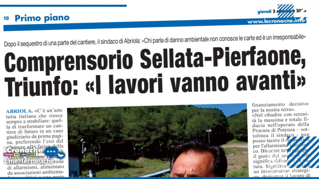 DOPO IL SEQUESTRO DEL CANTIERE LE PAROLE DEL SINDACO DI ABRIOLA &copy; Creative Commons