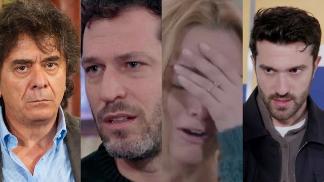 Grillo, Eduardo, Clara e Damiano - screenshot &copy; Un posto al sole.