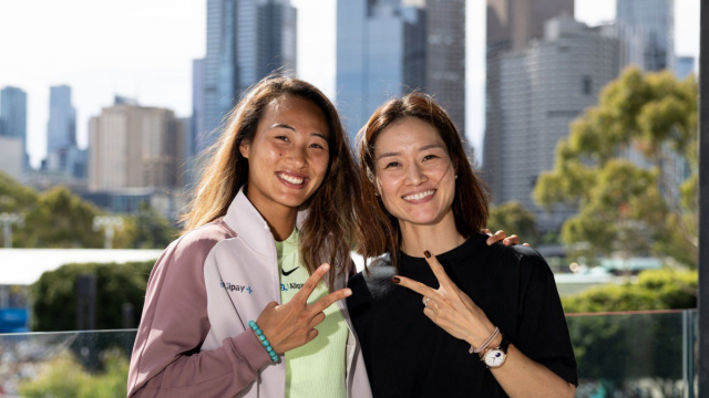 Qinwen Zheng Receives Surprise Visit From Li Na After Reaching ... &copy; Creative Commons