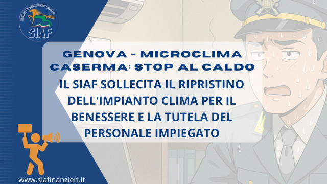 Microclima Caserma A.U. T. Testero &ndash; Genova. Il SIAF sollecita il ... &copy; Creative Commons