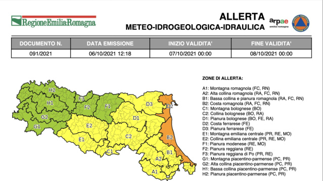 Allerta per gioved&igrave; 7 ottobre: vento, piene, frane, temporali ... &copy; Creative Commons