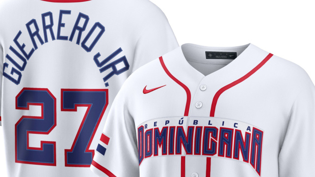 Maglia da baseball bianca da uomo Nike di Vladimir Guerrero Jr ... &copy; Creative Commons