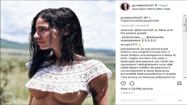 Giulia De Lellis: scatto hot su Instagram