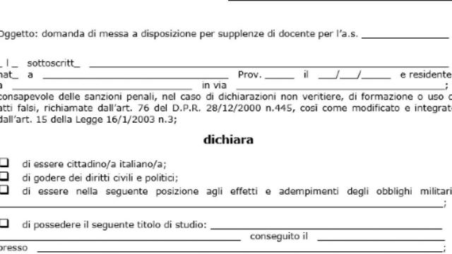 Messa a disposizione: Tutte le informazioni per l'invio 