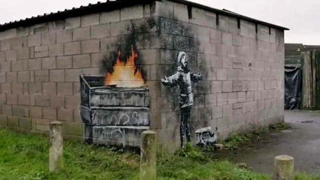 Banksy painting in Port Talbot, Wales speaks to the environment