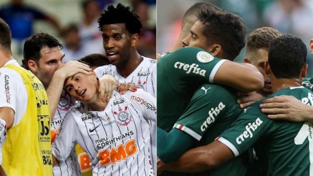 Corinthians e Palmeiras duelam neste domingo pelo Brasileirão