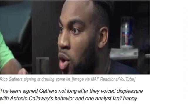 Cleveland Browns come under fire for signing Rico Gathers