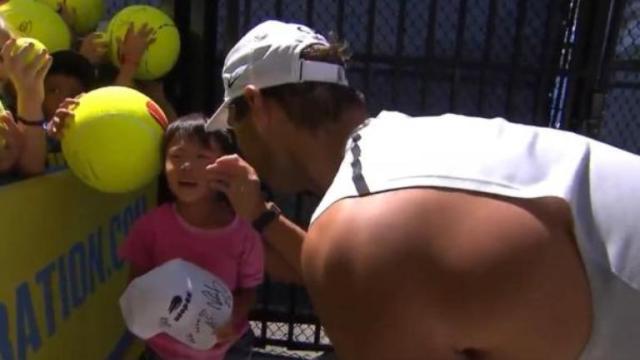 Rafa Nadal rescató a un niño del público en el US OPEN 2019