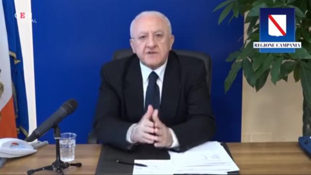 Coronavirus: De Luca annuncia l'entrata in vigore di un piano da 604 milioni di euro