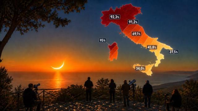 Eclissi solare, 12 agosto: nel nord-ovest e in Sardegna i migliori punti di osservazione
